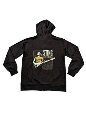 Sting The Police My Songs Tour Unisex Adult Full Zip Hoodie Two Sided Graphic L